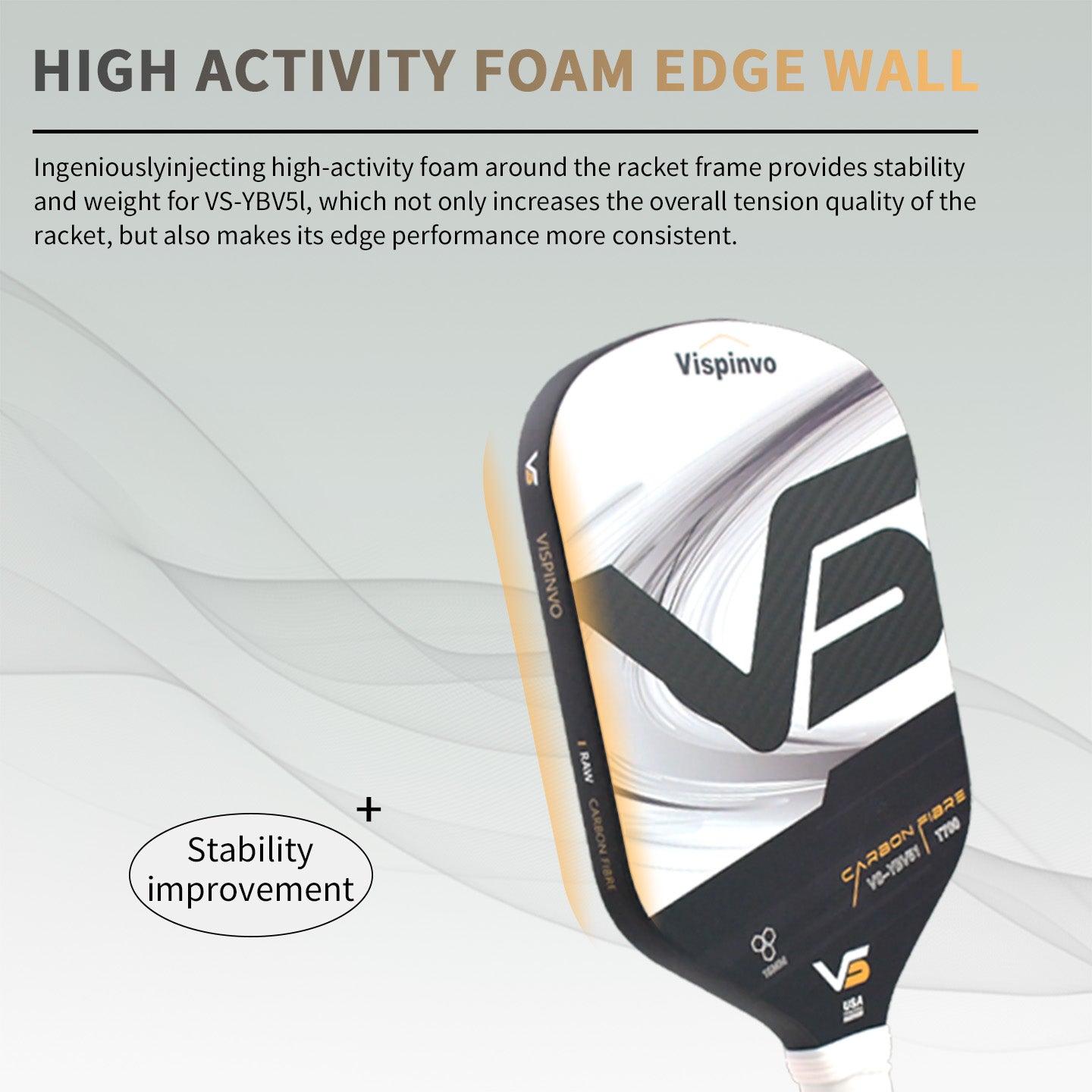 USAPA Approved VISPINVO YBV51 Pickleball Paddles