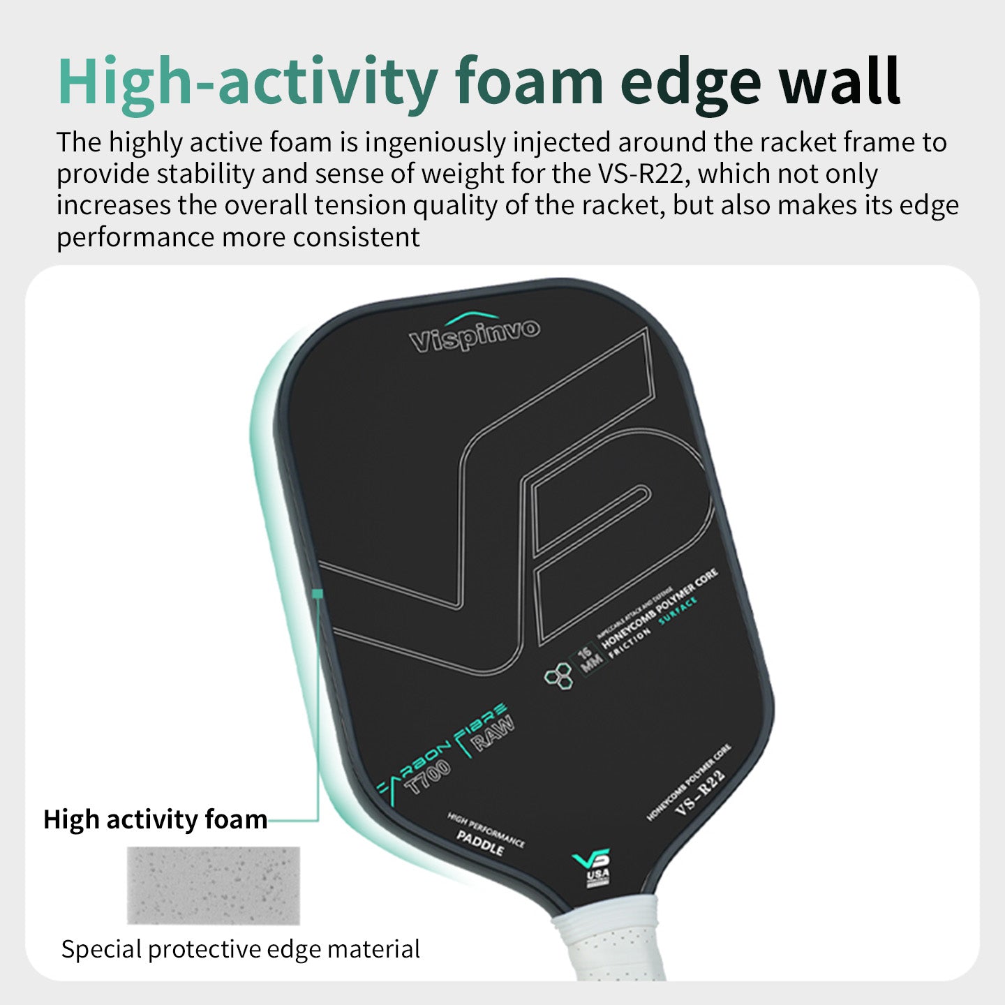 USAPA Approved VISPINVO R22 Pickleball Paddles