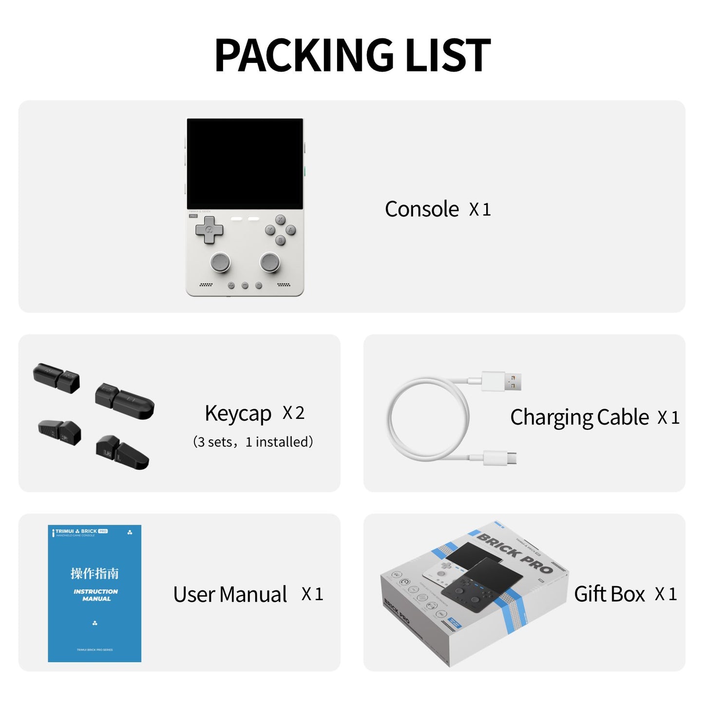 Trimui Brick Pro Retro Handheld Game Console