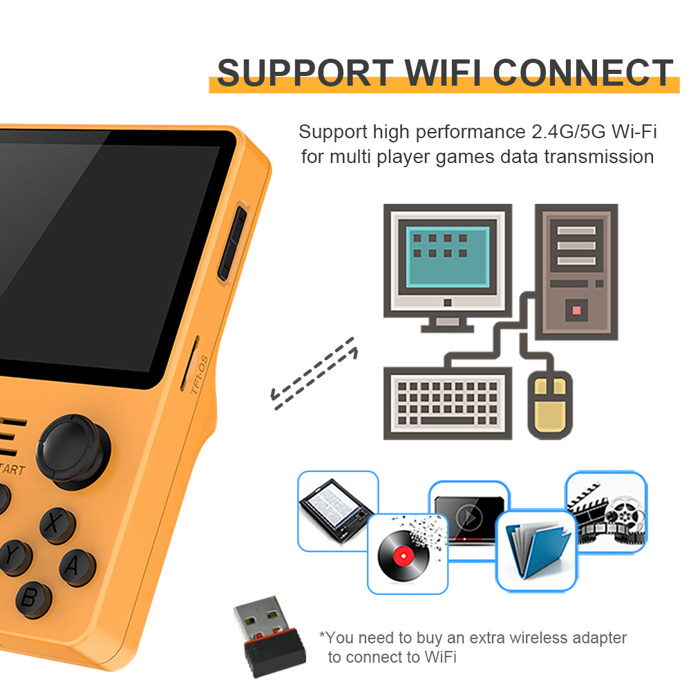 POWKIDDY RGB20S 3.5-Inch 4:3 IPS OGA Screen Open Source Handheld Game Console RK3326 Special Back Button Children's Gifts