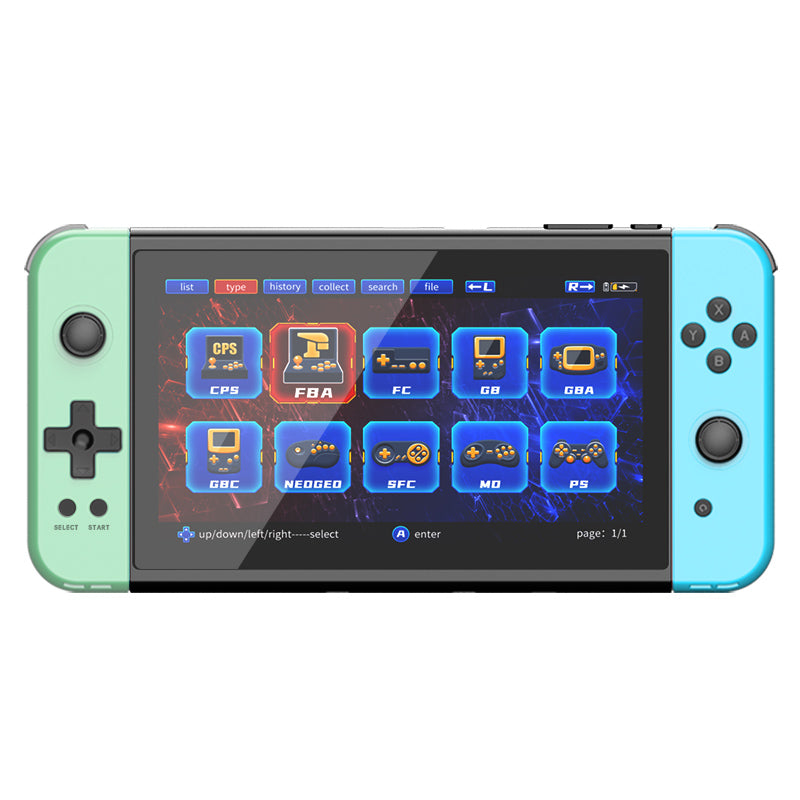 POWKIDDY X70 Handheld Video Game Console 7 Inch HD Screen Retro