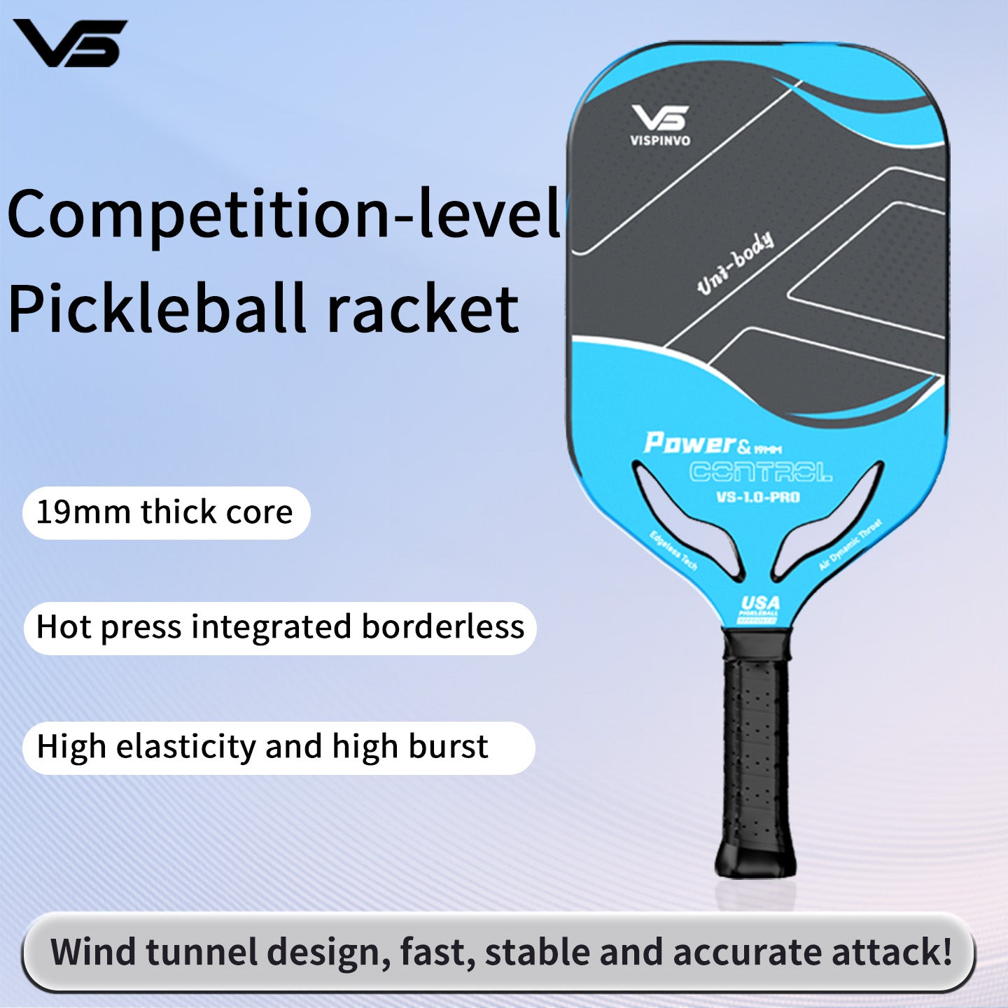 USAPA Approved VISPINVO 1.0-PRO Pickleball Paddles