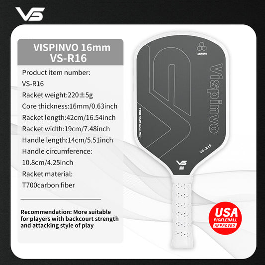 USAPA Approved VISPINVO R16 Pickleball Paddles