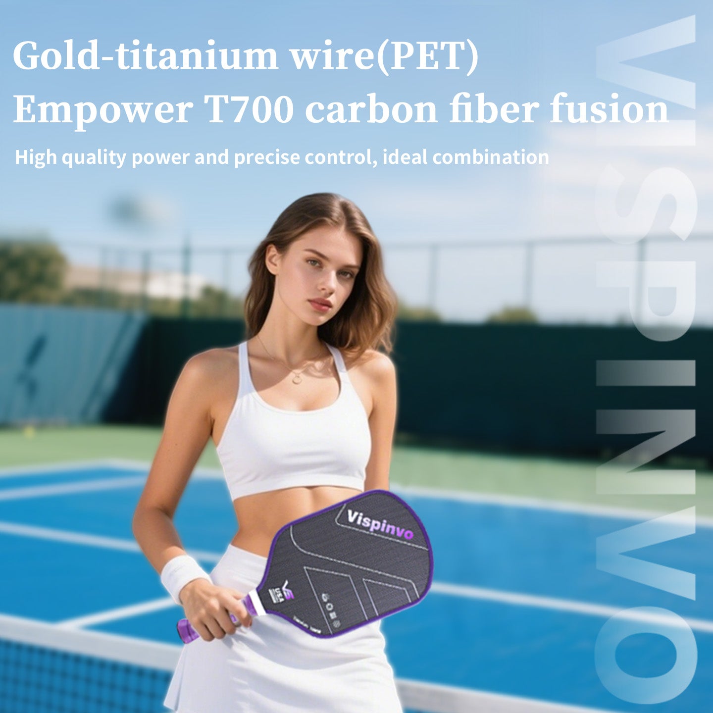 VISPINVO VS-Titanium Wire  16mm Pickleball Paddles