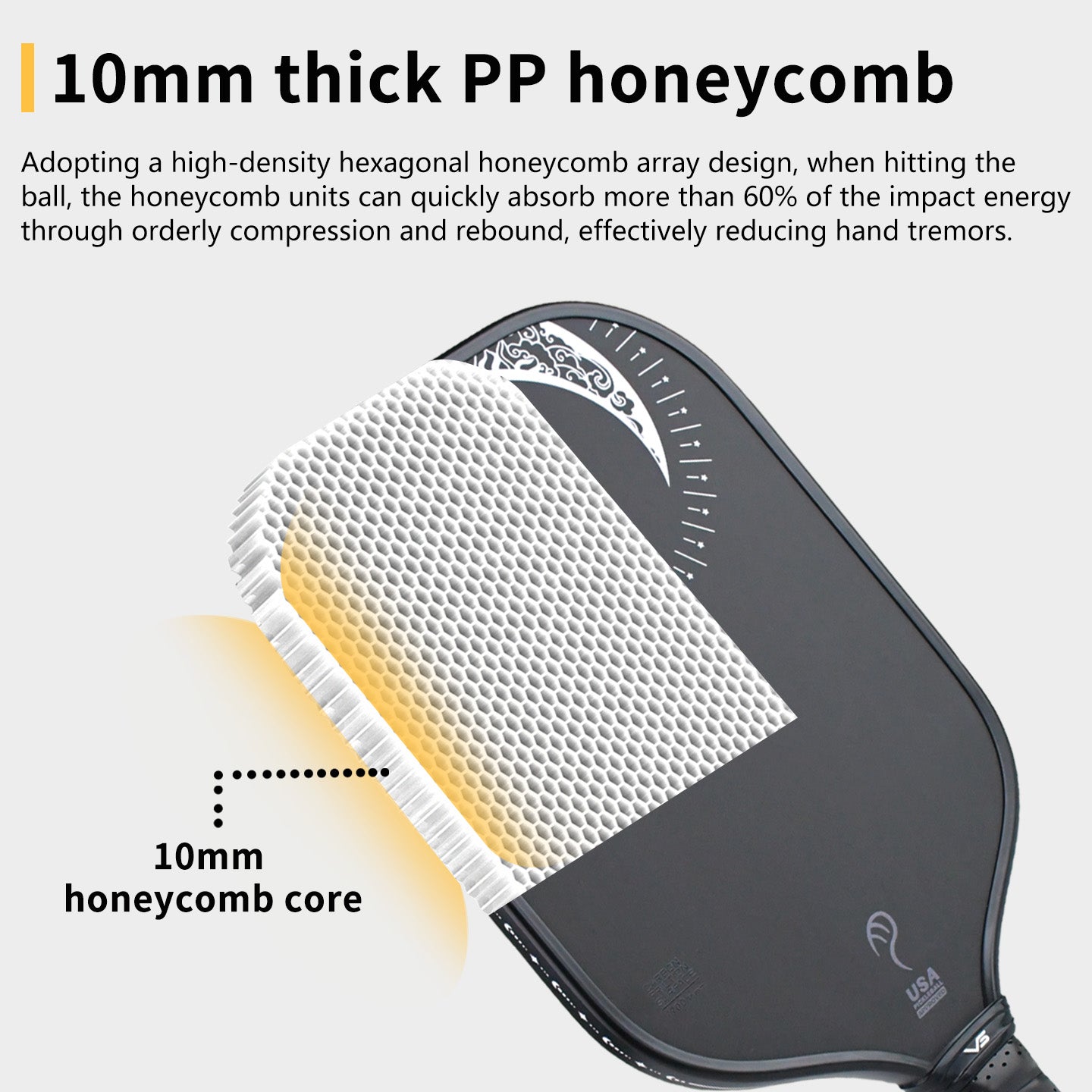 VISPINVO VS-Moon Goddess Selene 16mm Pickleball Paddles