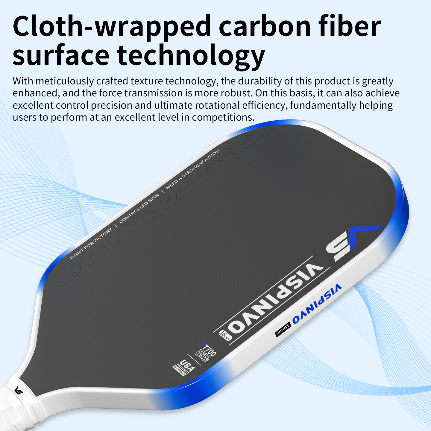 VISPINVO VS-Apex Series-Jing Hong 16mm Pickleball Paddles