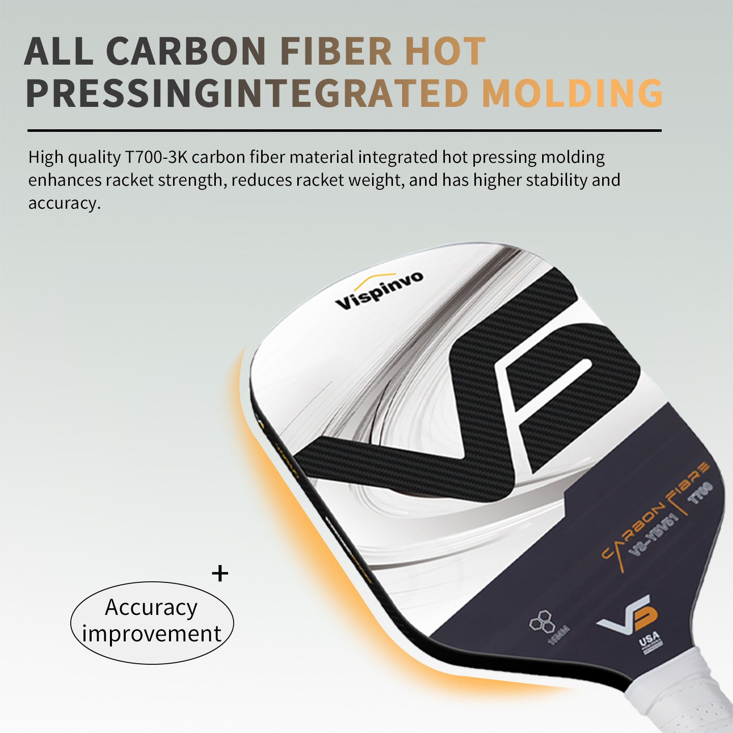 USAPA Approved VISPINVO YBV51 Pickleball Paddles