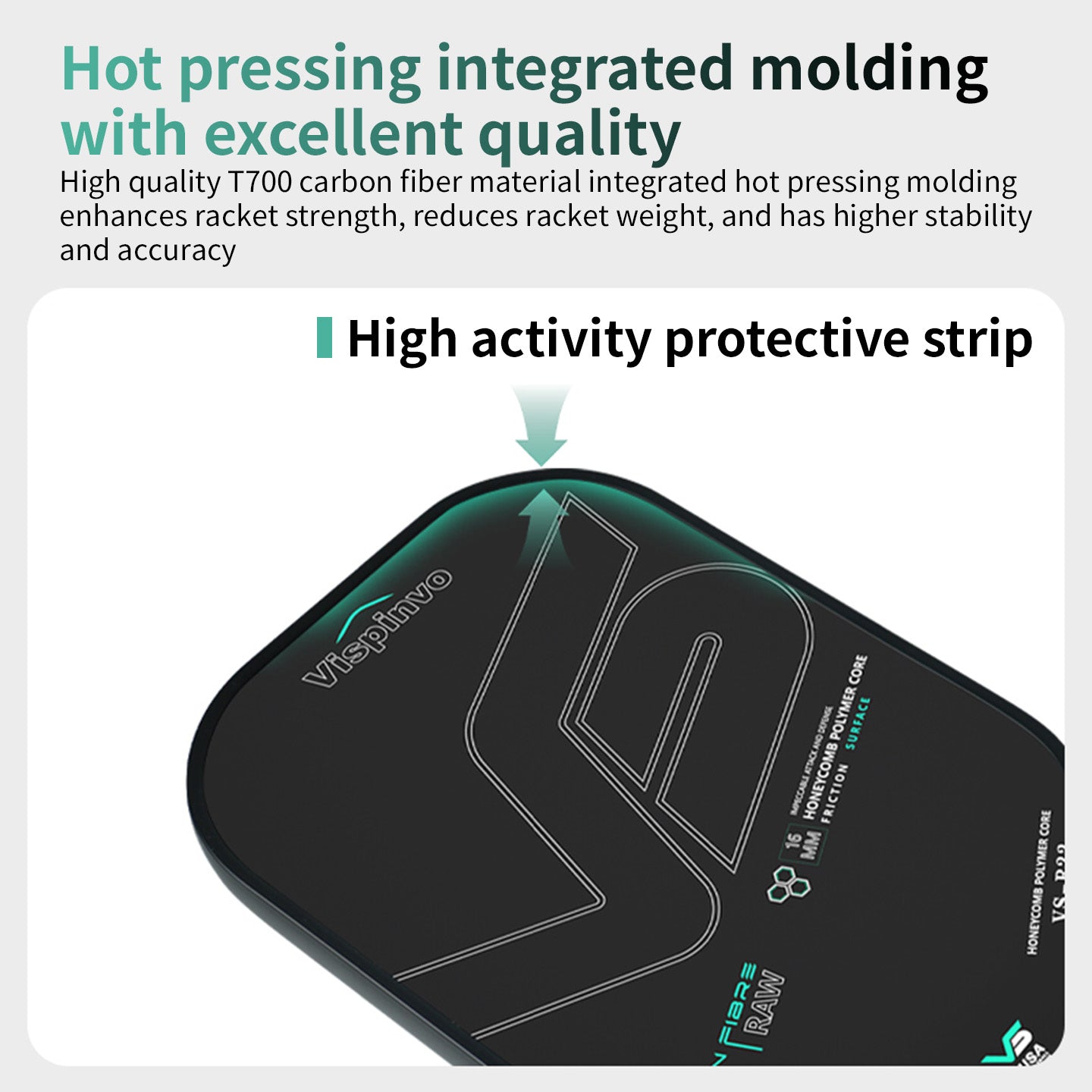 USAPA Approved VISPINVO R22 Pickleball Paddles
