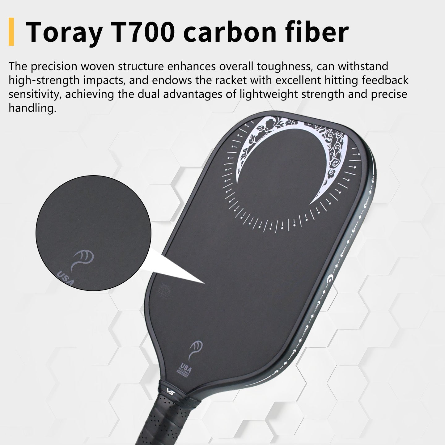 VISPINVO VS-Moon Goddess Selene 16mm Pickleball Paddles