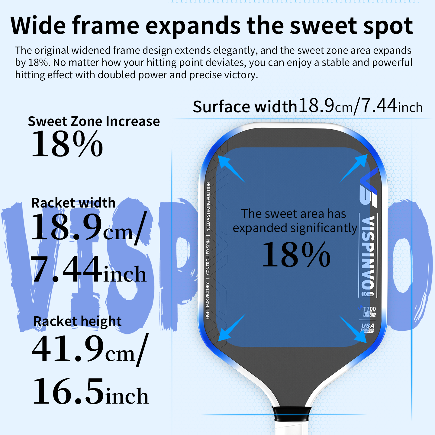 VISPINVO VS-Apex Series-Jing Hong 16mm Pickleball Paddles