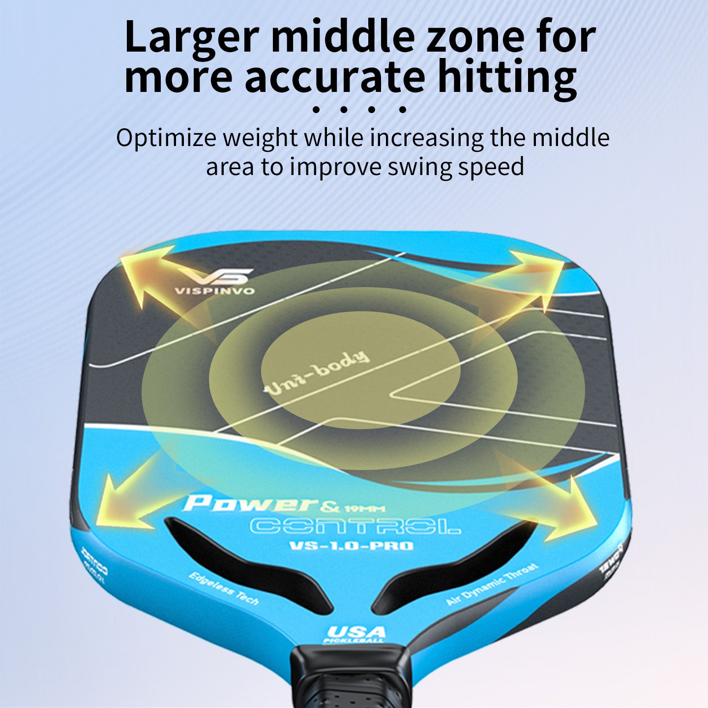 USAPA Approved VISPINVO 1.0-PRO Pickleball Paddles