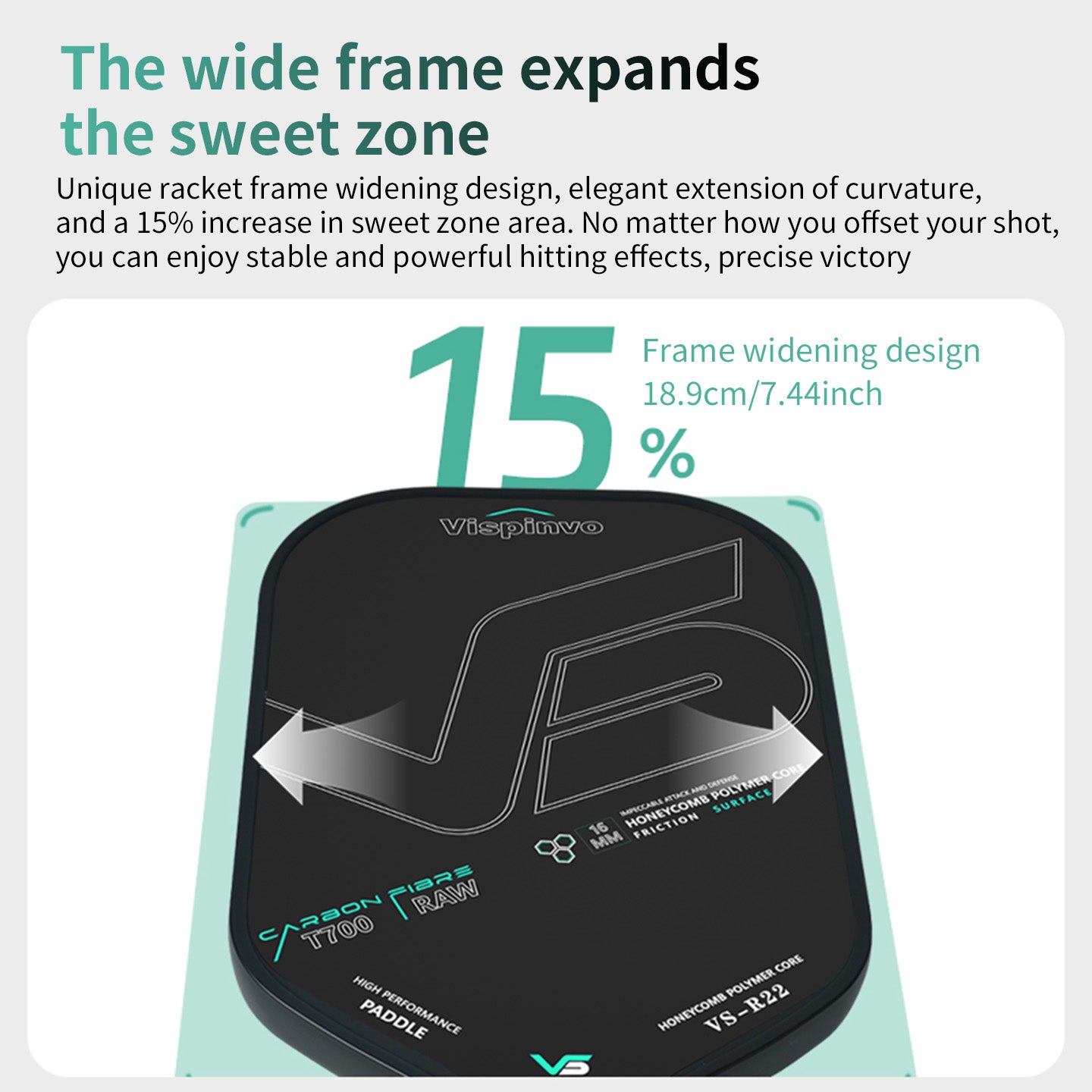 USAPA Approved VISPINVO R22 Pickleball Paddles