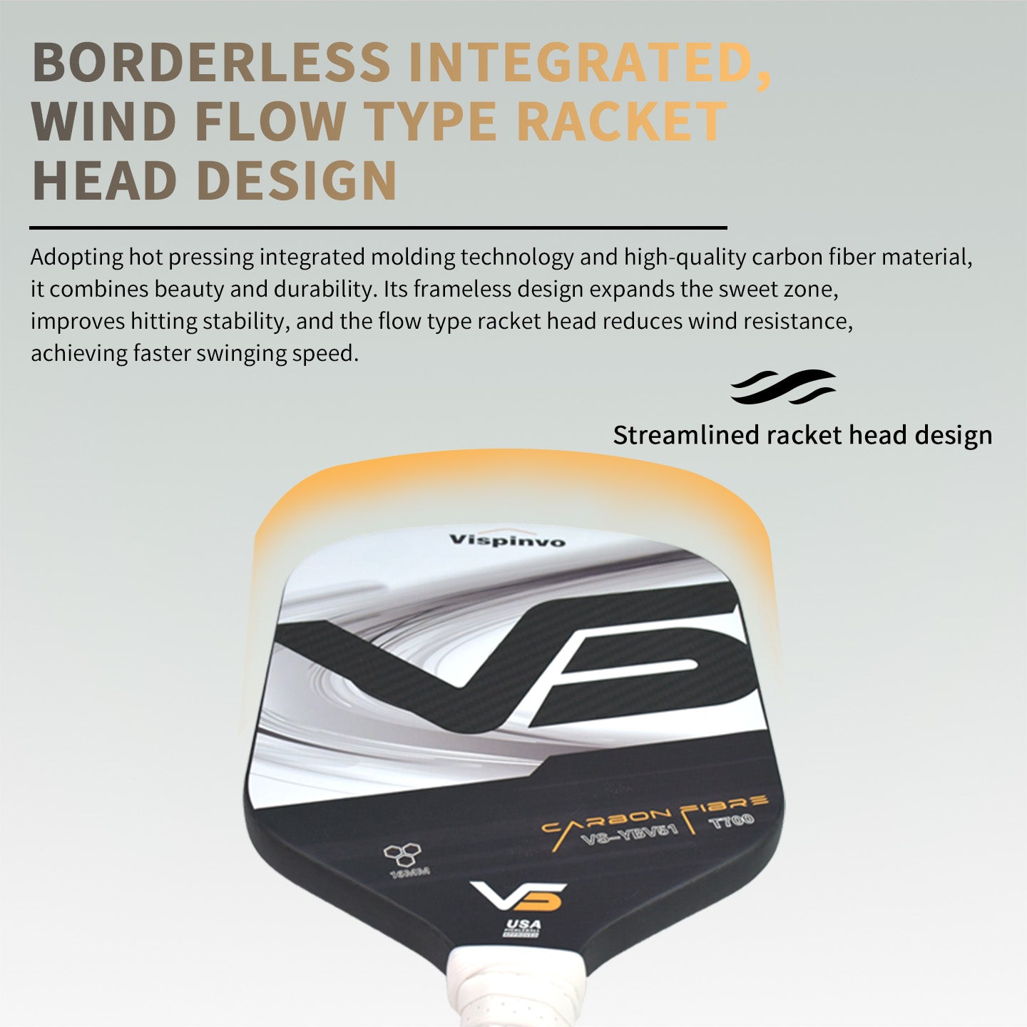 USAPA Approved VISPINVO YBV51 Pickleball Paddles