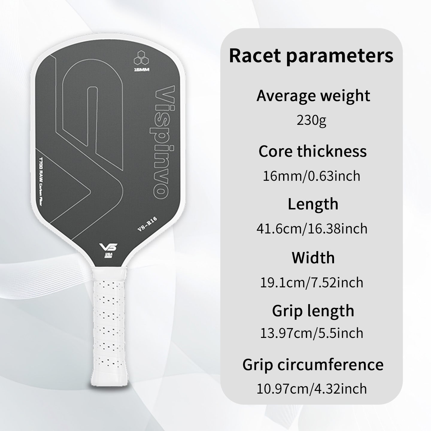USAPA Approved VISPINVO R16 Pickleball Paddles
