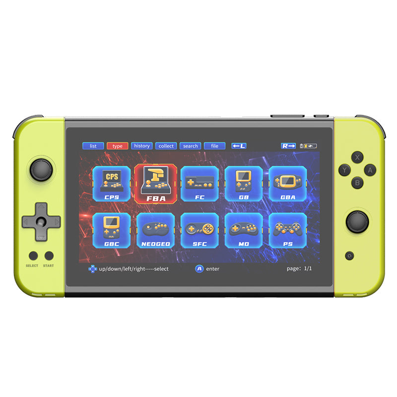POWKIDDY X70 Handheld Video Game Console 7 Inch HD Screen Retro Cheap Children's Gifts Support Two-Player Game PS1
