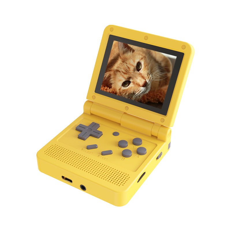 POWKIDDY v90 Black Version 3-Inch IPS Screen Flip Handheld Console