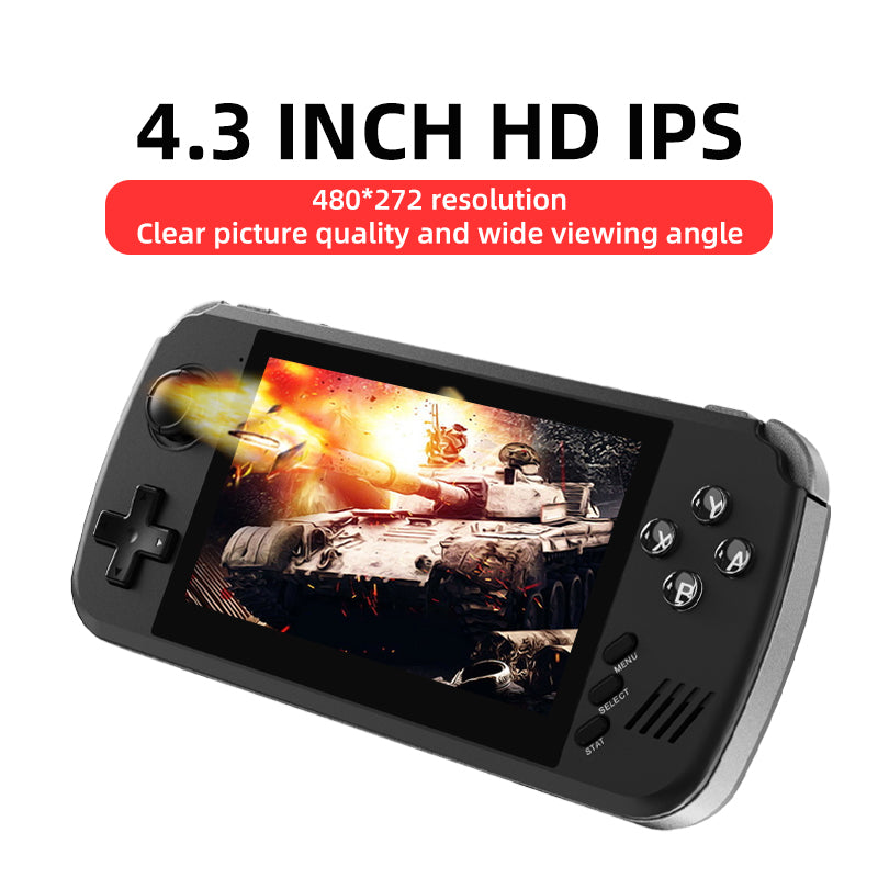POWKIDDY X39pro 4.3 Inch IPS Screen Handheld Video Game Console X39 Retro Game PS1 Support Wired Controllers Children's gifts