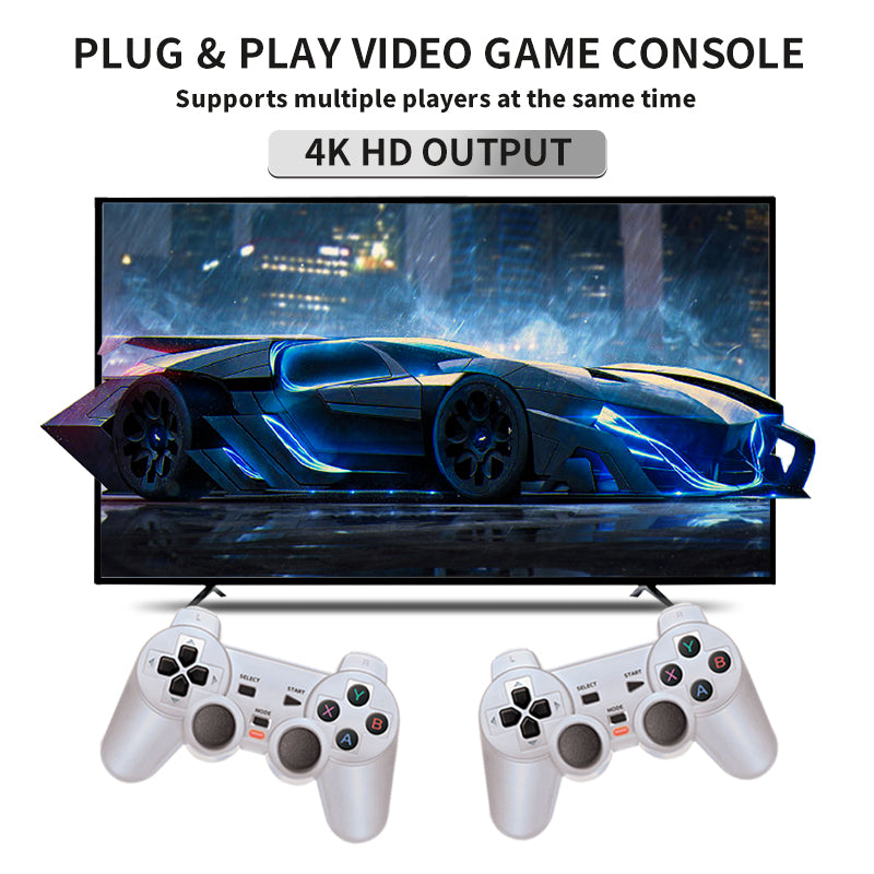 Powkiddy Y6 2.4G Wireless Game Tv Stick Retro PS1 Family Portable Video Game Console 4K HD Support Multiplayer