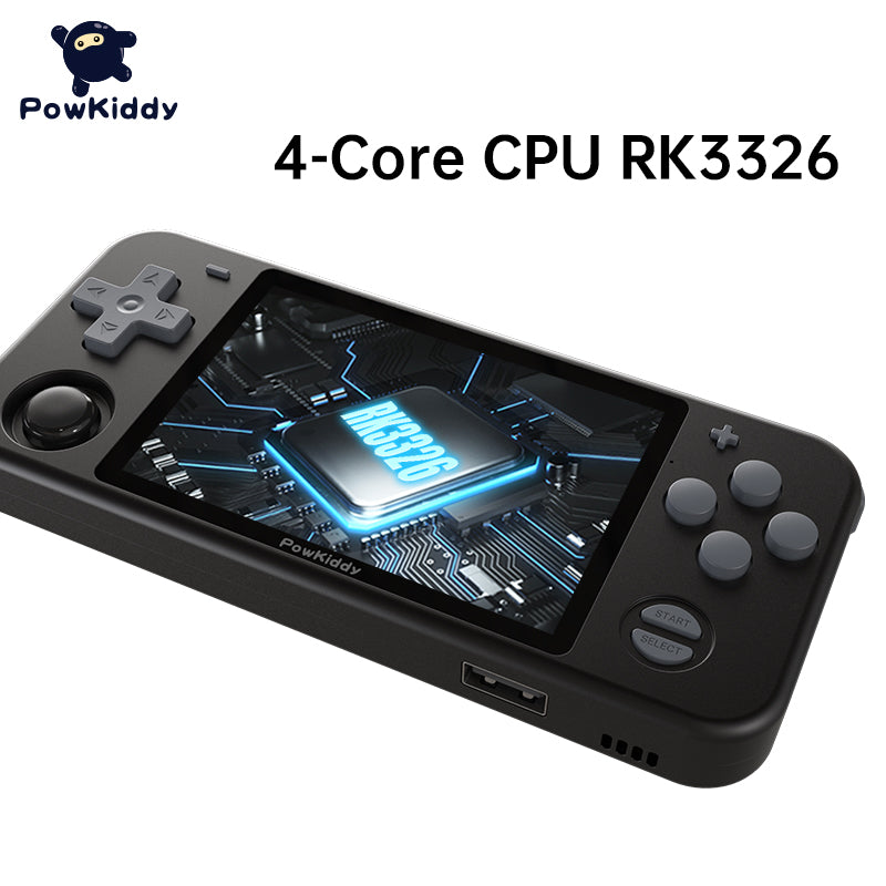 POWKIDDY RGB10M Metal Shell Game Console RK3326 Chip 3.5-Inch IPS Full-Fit Screen 3D Rocker Handheld Game Player